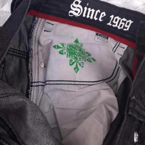 Coogi Australia Jeans Men's 42 x 35 Black Anchor Hip Hop Baggy Urban Embroidered - Picture 16 of 16